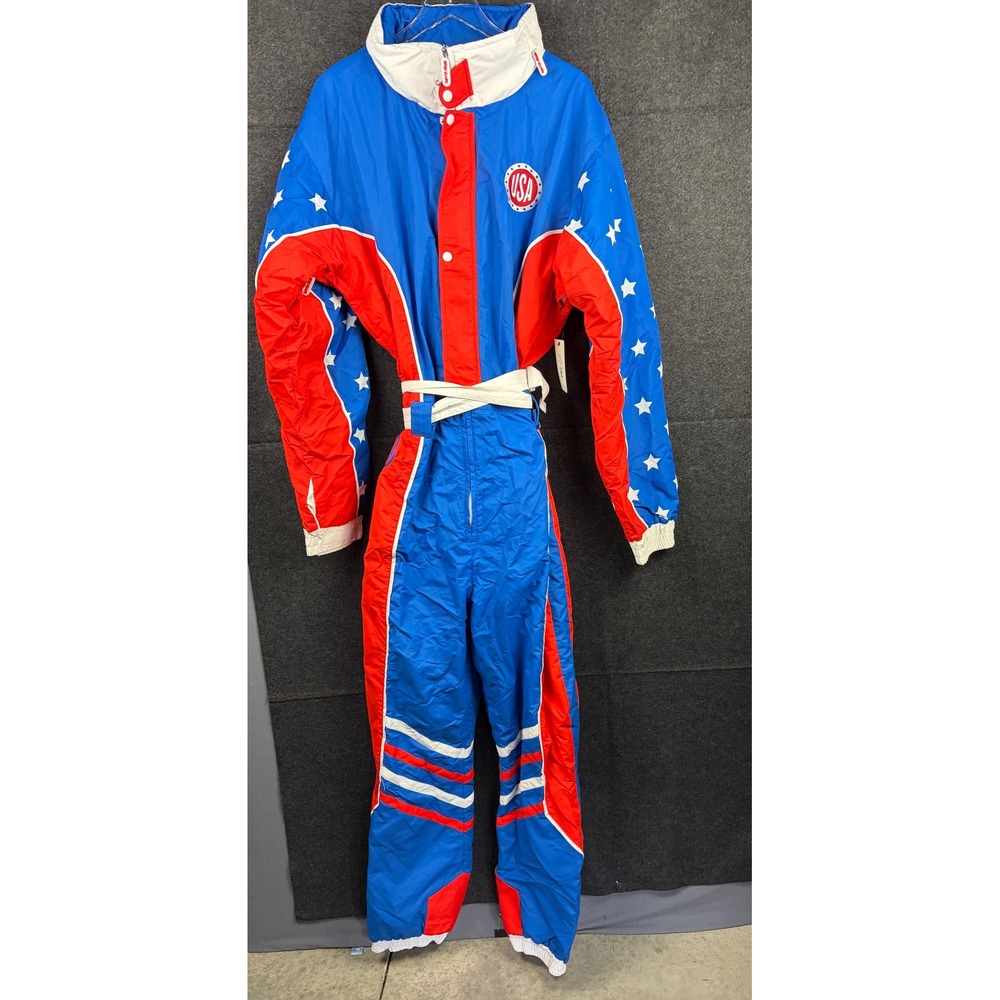 Tipsy Elves USA Flag Cape Ski Suit Mens XXL Red White Blue Americana NWT